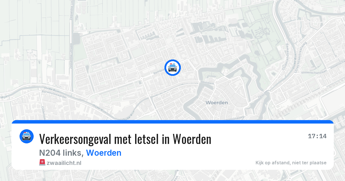 Verkeersongeval met letsel in Woerden — 22 apr 2026
