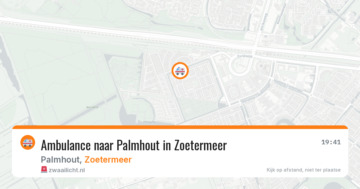 Ambulance naar Palmhout in Zoetermeer — 18 jul 2026
