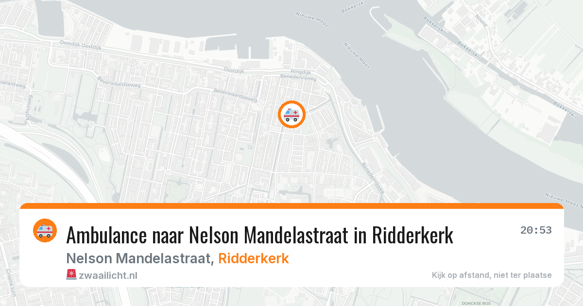 Ambulance naar Nelson Mandelastraat in Ridderkerk — 10 aug 2026