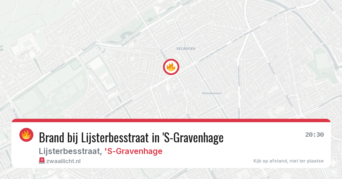 Brand bij Lijsterbesstraat in 'S-Gravenhage — 5 mei 2026