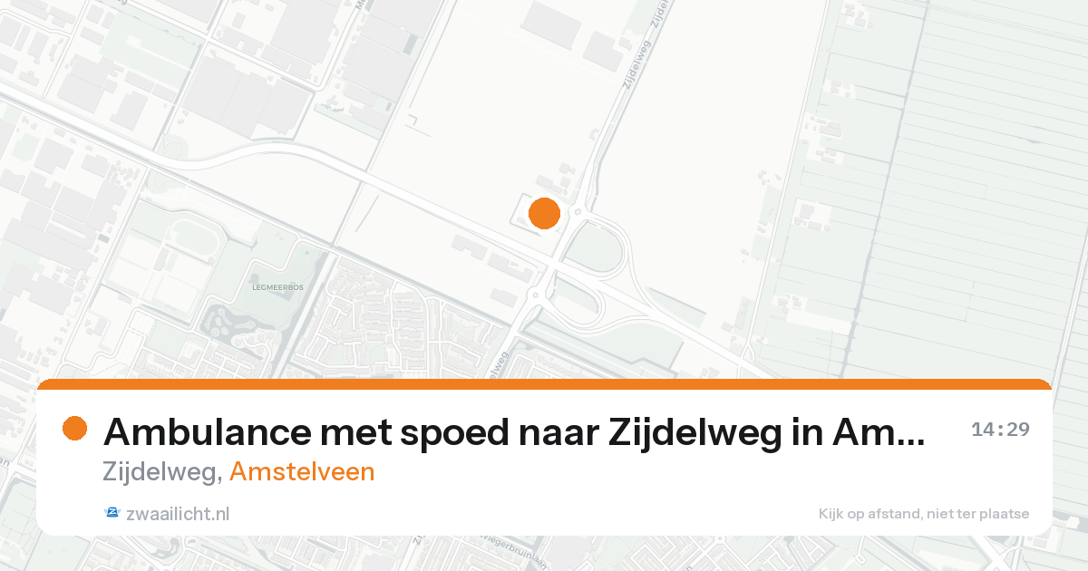 Ambulance met spoed naar Zijdelweg in Amstelveen — 7 feb 2026