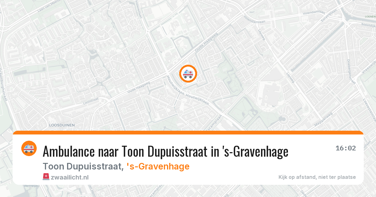 Ambulance naar Toon Dupuisstraat in 's-Gravenhage — 29 jan 2026