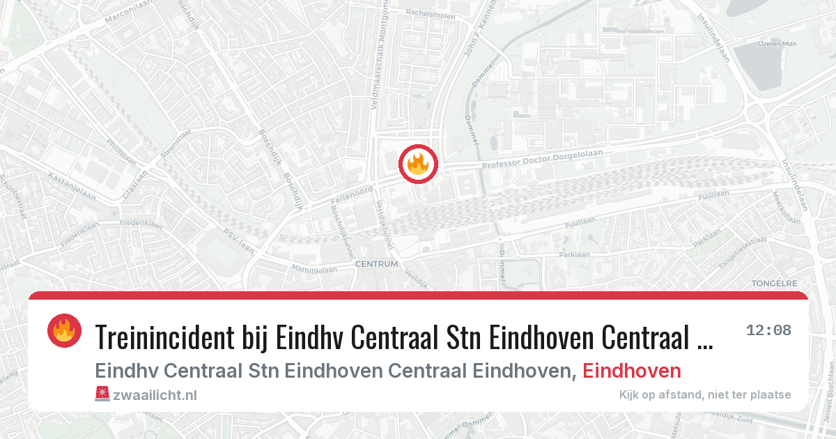 Treinincident bij Eindhv Centraal Stn Eindhoven Centraal Eindhoven in Eindhoven — 30 jul 2026