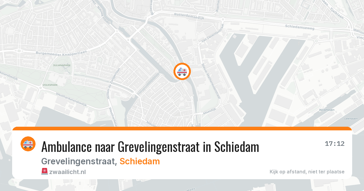 Ambulance naar Grevelingenstraat in Schiedam — 13 jul 2026