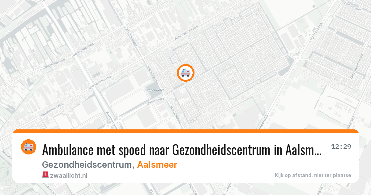 Ambulance met spoed naar Gezondheidscentrum in Aalsmeer — 4 aug 2026