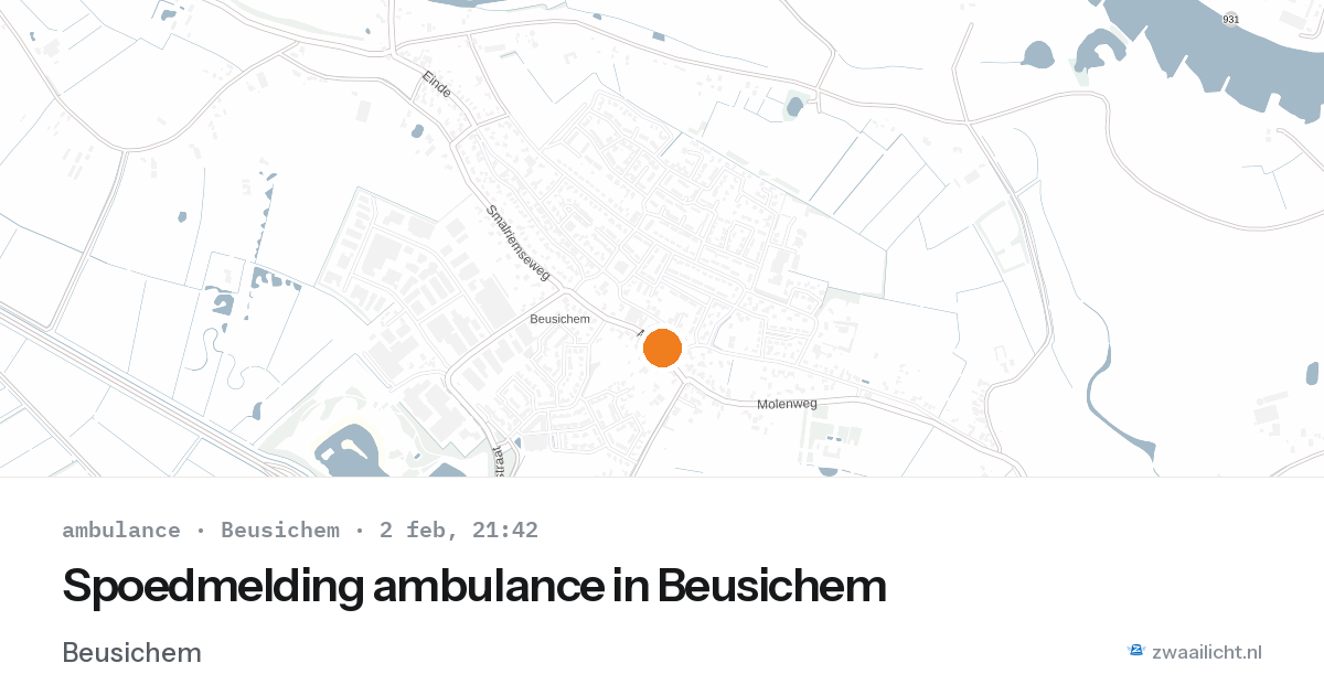 Spoedmelding ambulance in Beusichem — 2 feb 2026