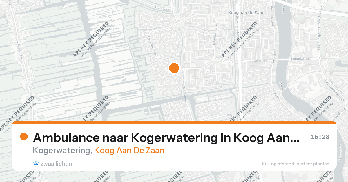 Ambulance naar Kogerwatering in Koog Aan De Zaan — 9 jun 2026