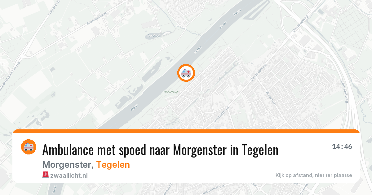 Ambulance met spoed naar Morgenster in Tegelen — 10 jul 2026