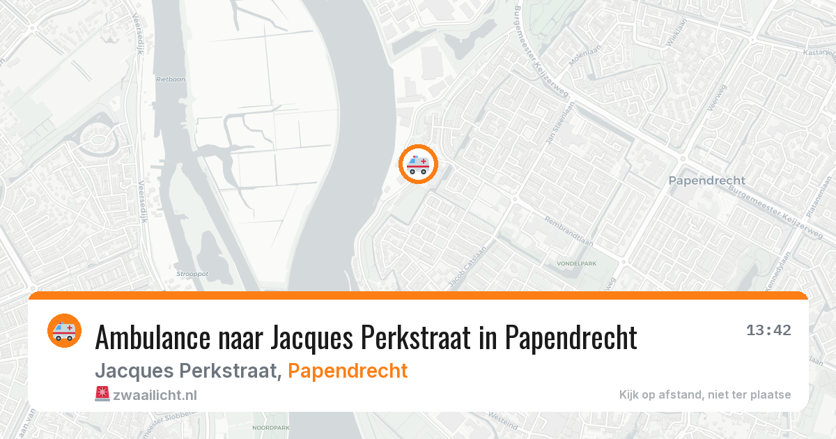 Ambulance naar Jacques Perkstraat in Papendrecht — 7 jun 2026