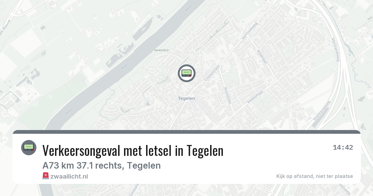 Verkeersongeval met letsel in Tegelen — 21 jul 2026