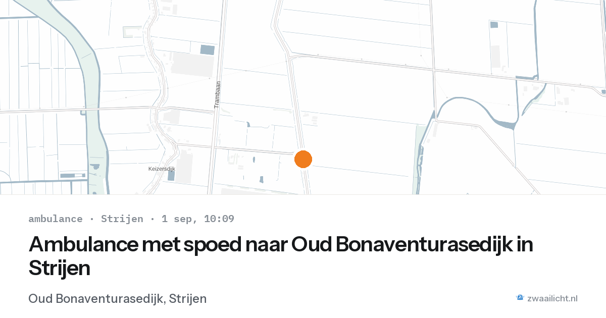 Ambulance met spoed naar Oud Bonaventurasedijk in Strijen — 1 sep 2026
