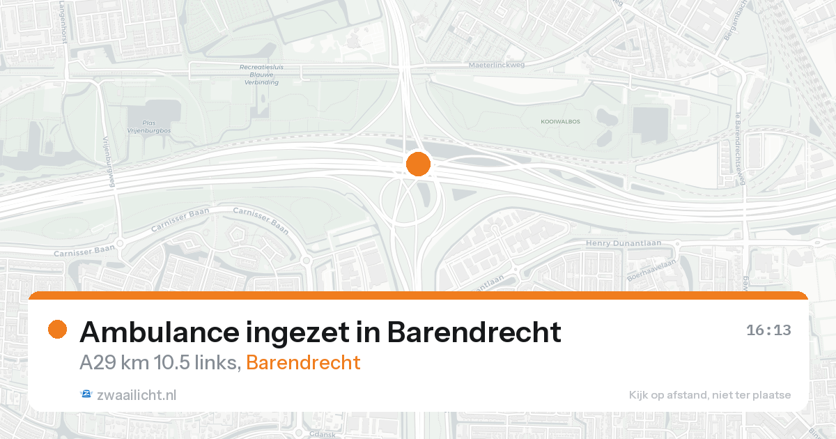 Ambulance ingezet in Barendrecht — 19 aug 2026