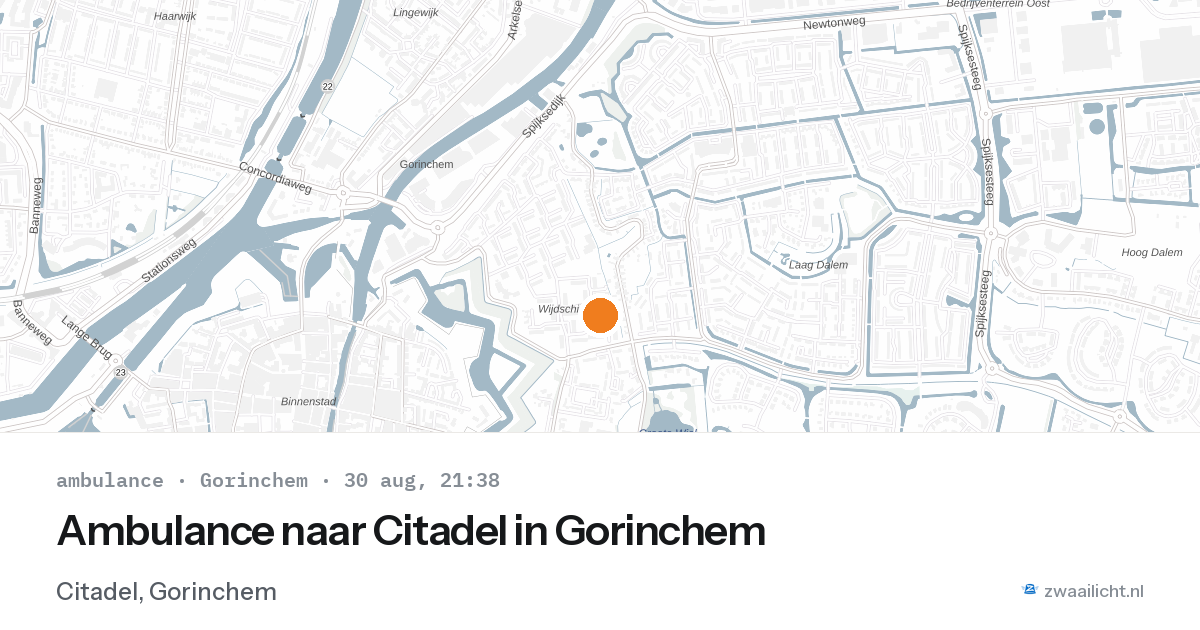 Ambulance naar Citadel in Gorinchem — 30 aug 2026