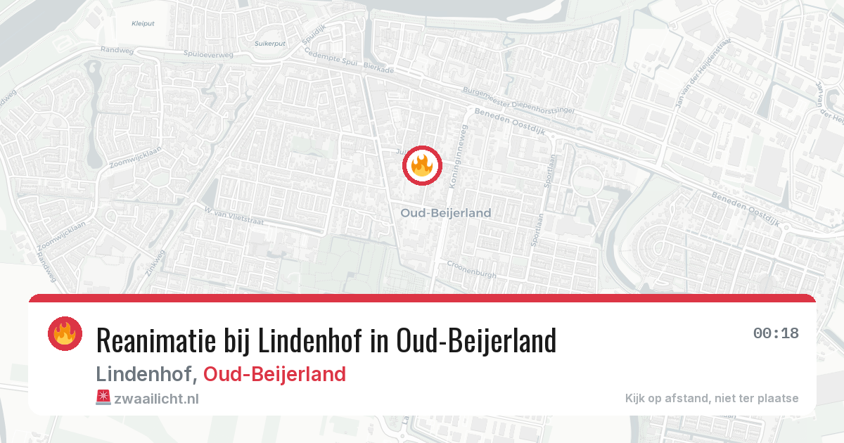Reanimatie bij Lindenhof in Oud-Beijerland — 12 aug 2026