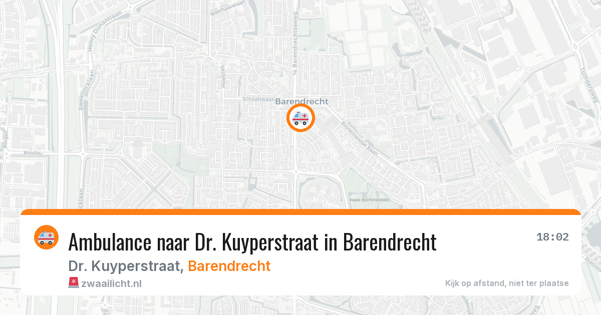 Ambulance naar Dr. Kuyperstraat in Barendrecht — 6 mei 2026
