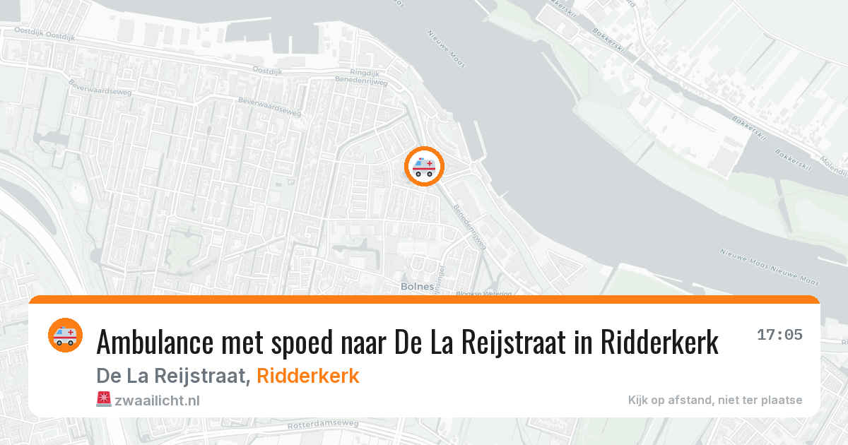 Ambulance met spoed naar De La Reijstraat in Ridderkerk — 1 jul 2026