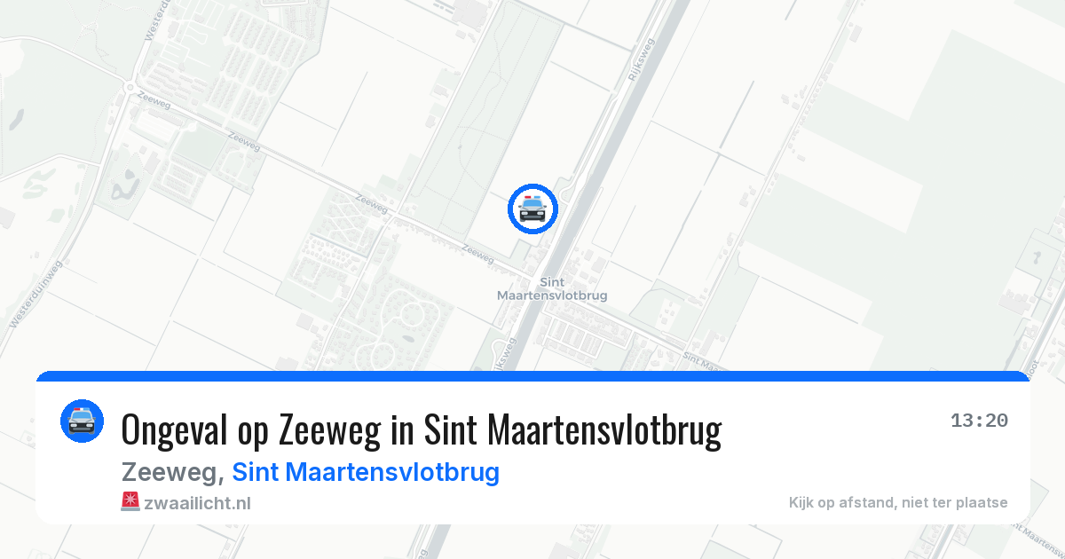 Ongeval op Zeeweg in Sint Maartensvlotbrug — 21 jun 2026