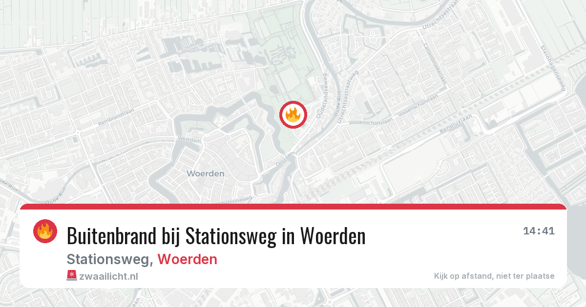 Buitenbrand bij Stationsweg in Woerden — 5 jul 2026