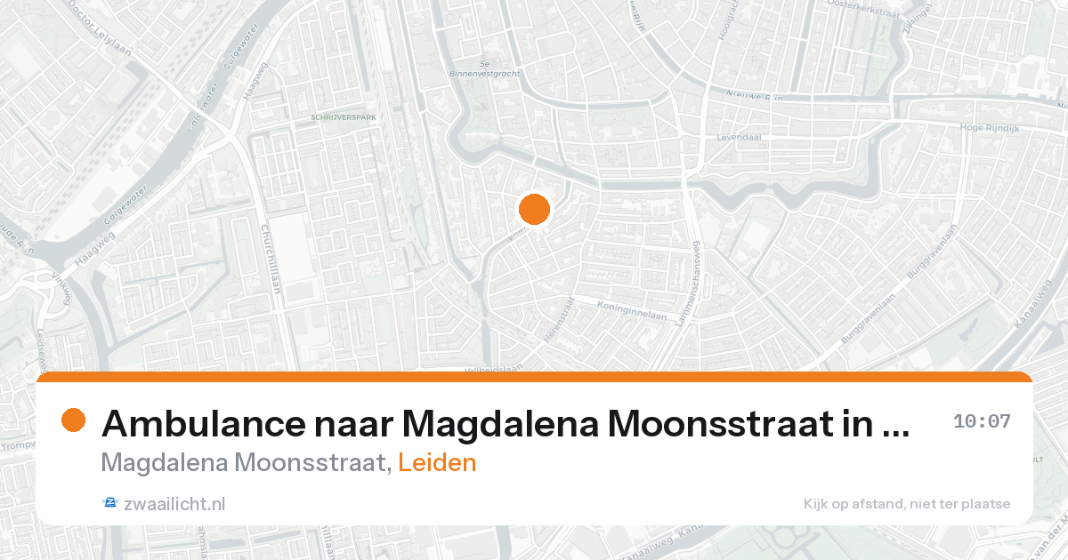 Ambulance naar Magdalena Moonsstraat in Leiden — 12 jun 2026