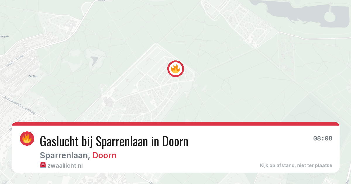 Gaslucht bij Sparrenlaan in Doorn — 20 mrt 2026