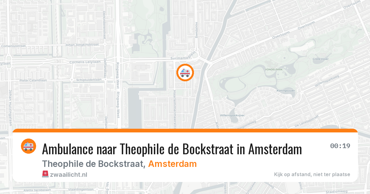 Ambulance naar Theophile de Bockstraat in Amsterdam — 25 jul 2026