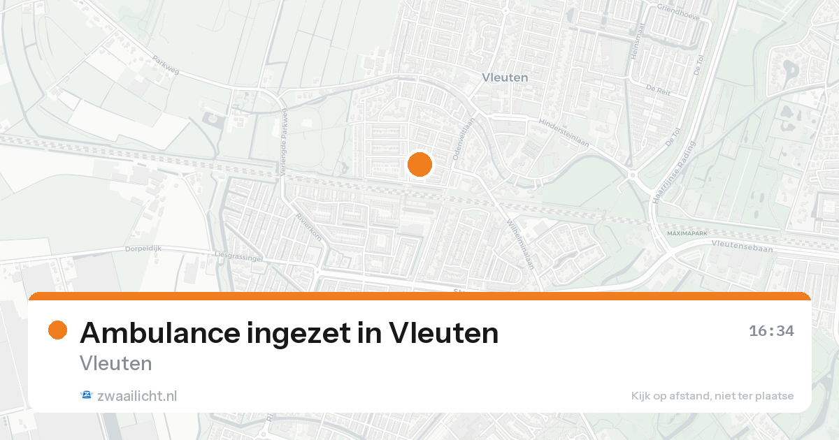 Ambulance ingezet in Vleuten — 15 aug 2026