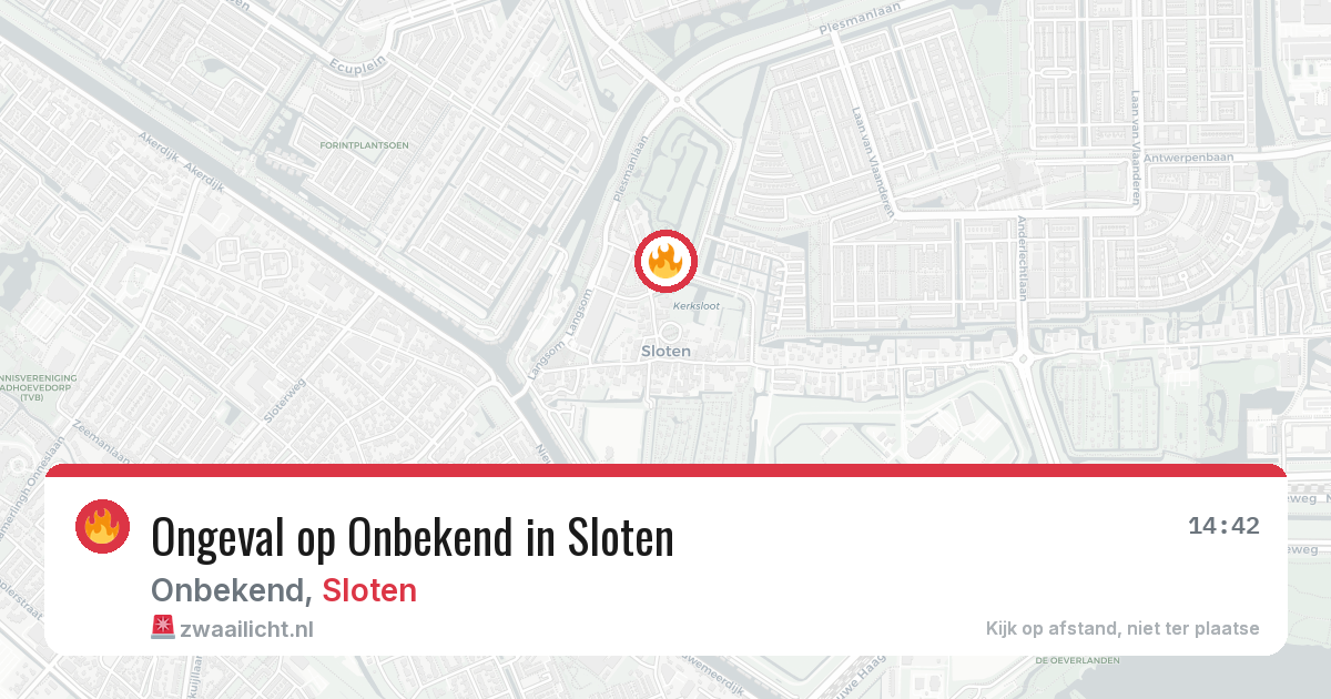 Ongeval op Onbekend in Sloten — 6 aug 2026