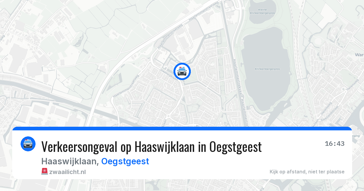 Verkeersongeval op Haaswijklaan in Oegstgeest — 2 jun 2026