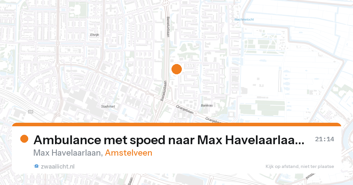 Ambulance met spoed naar Max Havelaarlaan in Amstelveen — 23 jul 2026