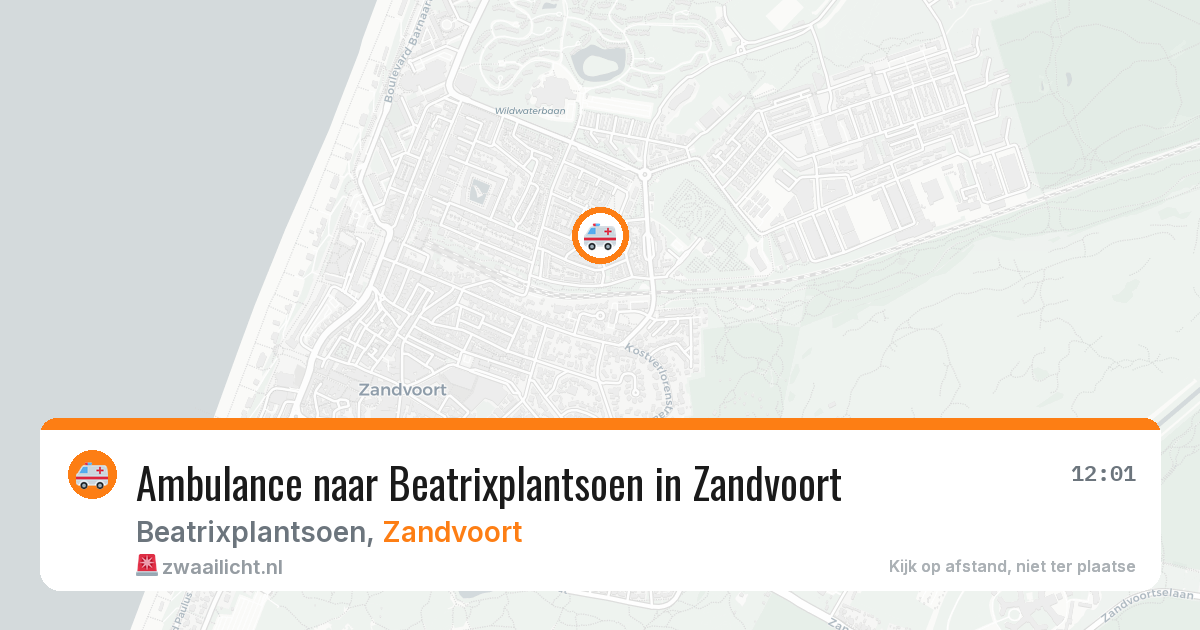 Ambulance naar Beatrixplantsoen in Zandvoort — 10 jun 2026