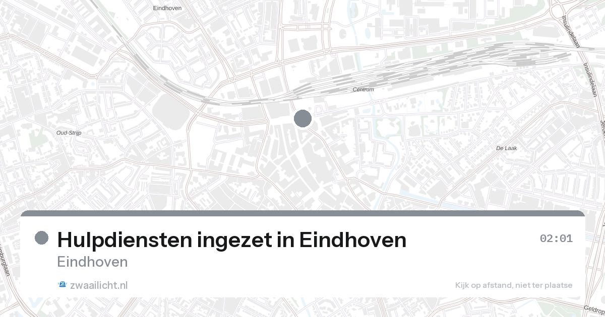Hulpdiensten ingezet in Eindhoven — 1 feb 2026 | 🚨 Zwaailicht.nl