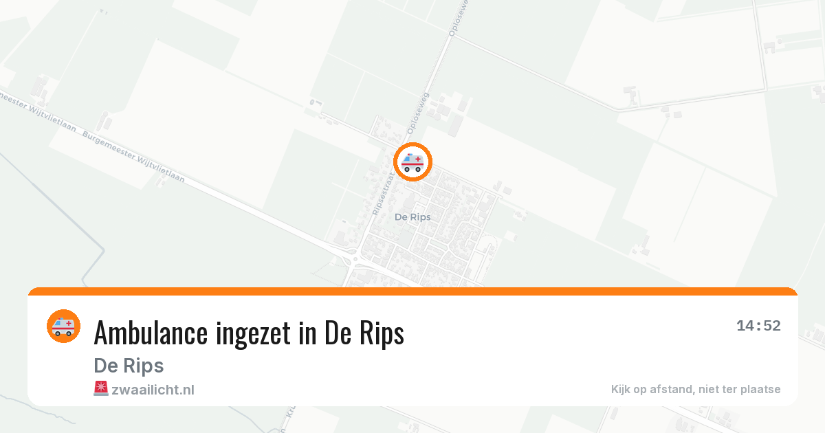 Ambulance ingezet in De Rips — 25 mei 2026