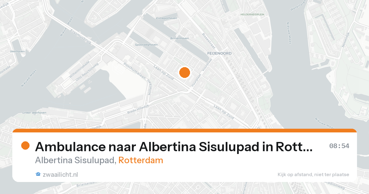 Ambulance naar Albertina Sisulupad in Rotterdam — 31 mei 2026