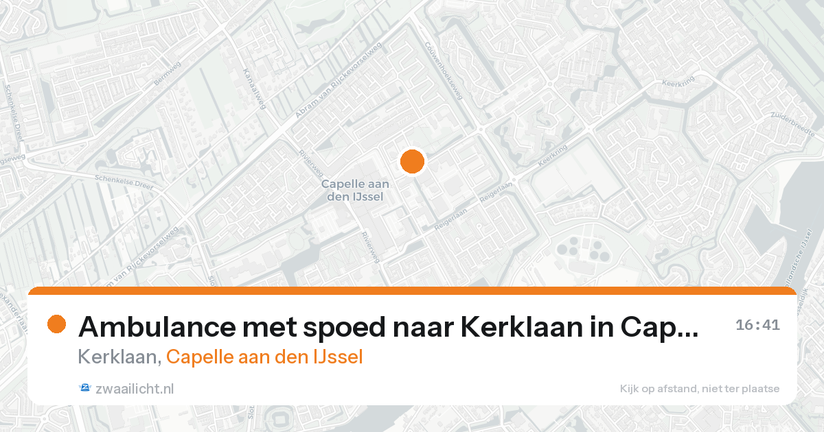 Ambulance met spoed naar Kerklaan in Capelle aan den IJssel — 22 aug 2026