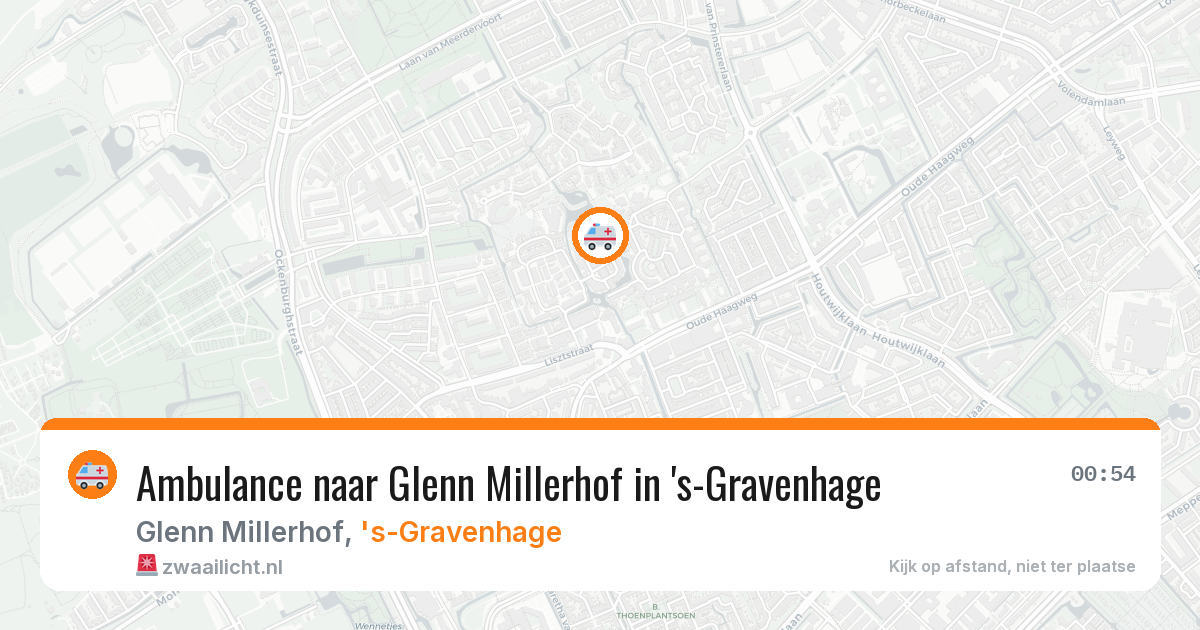 Ambulance naar Glenn Millerhof in 's-Gravenhage — 3 jul 2026
