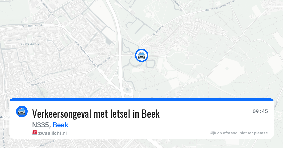 Verkeersongeval met letsel in Beek — 23 jul 2026