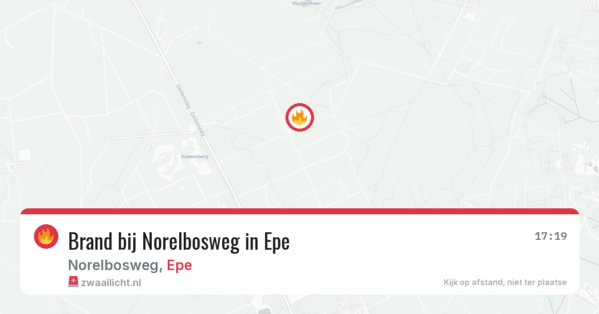 Brand bij Norelbosweg in Epe — 8 aug 2026
