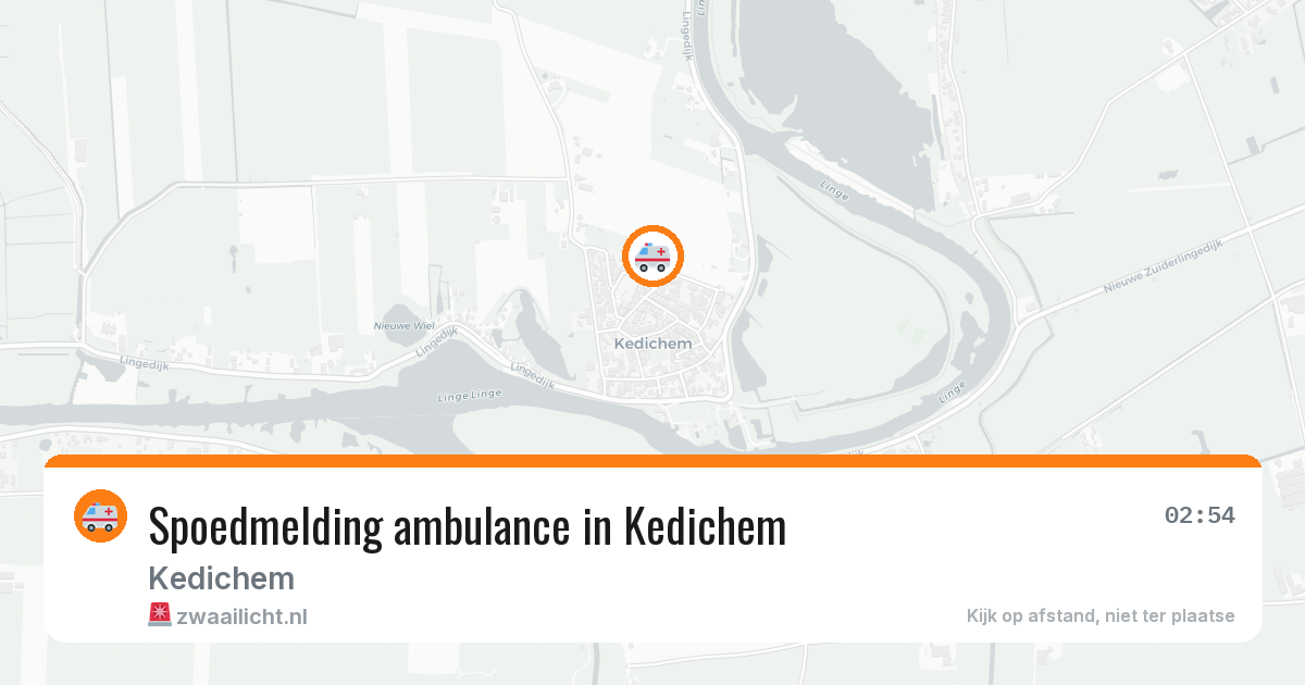 Spoedmelding ambulance in Kedichem — 6 aug 2026
