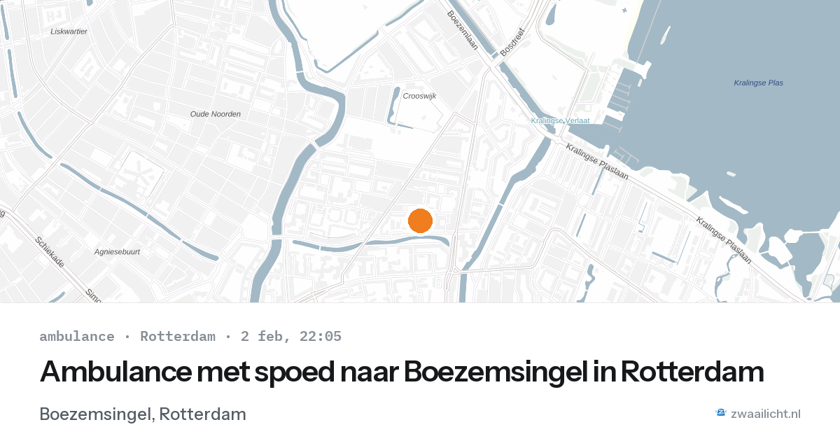 Ambulance met spoed naar Boezemsingel in Rotterdam — 2 feb 2026