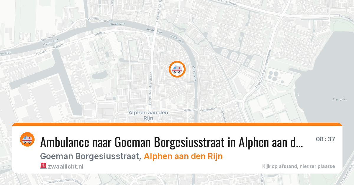 Ambulance naar Goeman Borgesiusstraat in Alphen aan den Rijn — 24 jul 2026