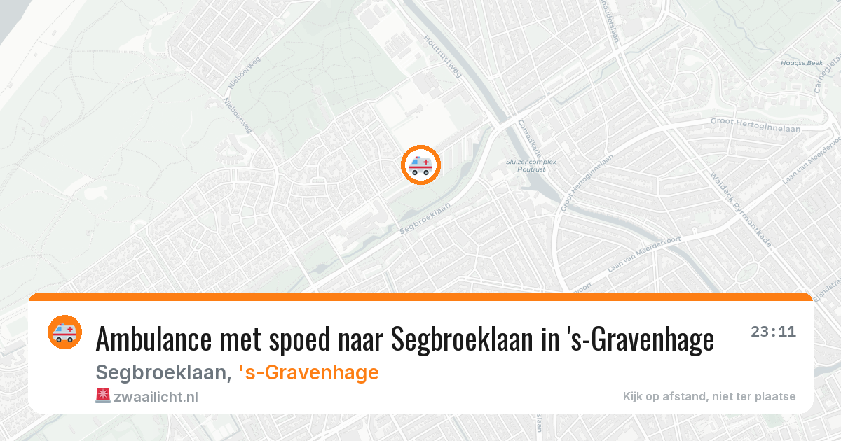 Ambulance met spoed naar Segbroeklaan in 's-Gravenhage — 24 apr 2026