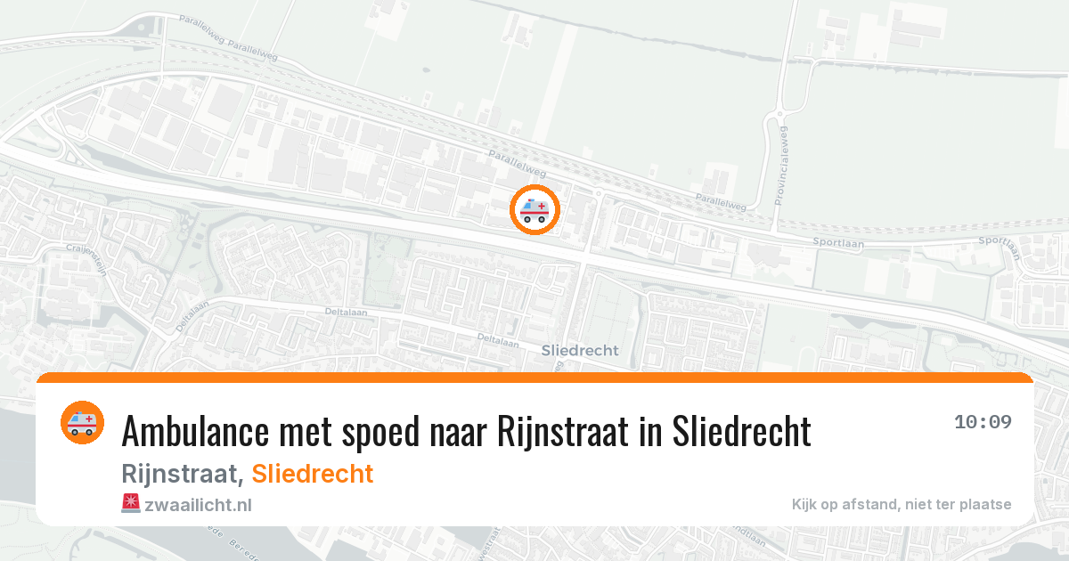 Ambulance met spoed naar Rijnstraat in Sliedrecht — 4 apr 2026
