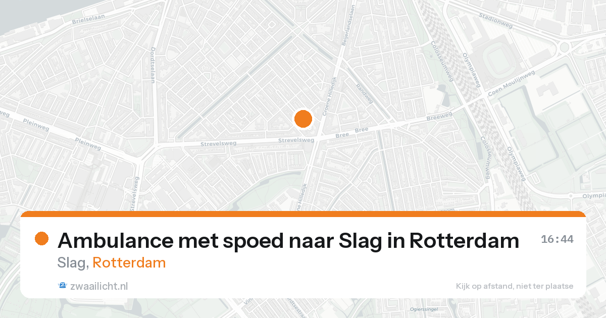 Ambulance met spoed naar Slag in Rotterdam — 19 aug 2026
