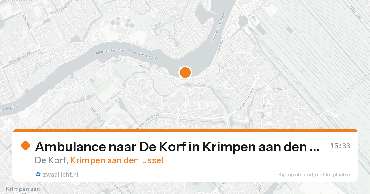 Ambulance naar De Korf in Krimpen aan den IJssel — 18 aug 2026
