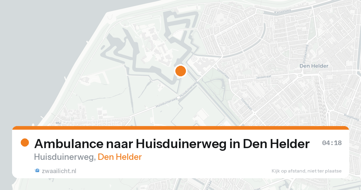 Ambulance naar Huisduinerweg in Den Helder — 20 aug 2026
