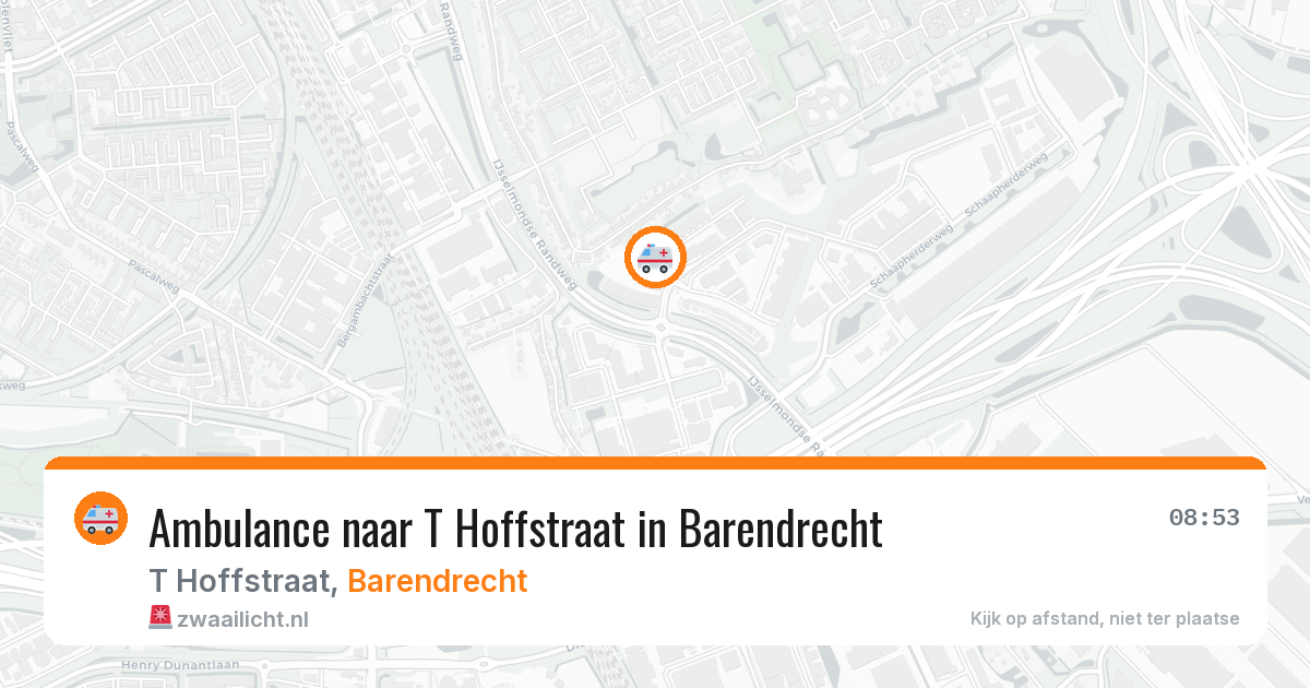Ambulance naar T Hoffstraat in Barendrecht — 13 mei 2026