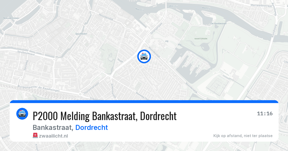 P2000 Melding Bankastraat, Dordrecht — 19 jul 2026