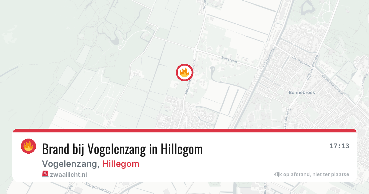 Brand bij Vogelenzang in Hillegom — 24 jun 2026