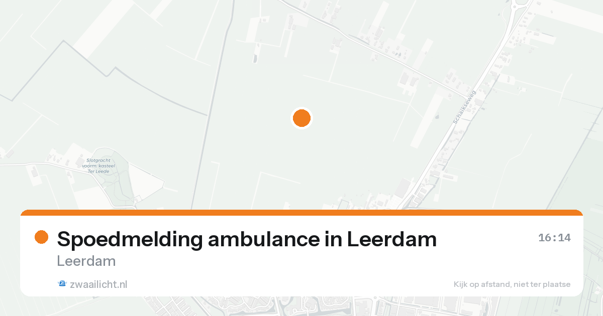 Spoedmelding ambulance in Leerdam — 16 aug 2026