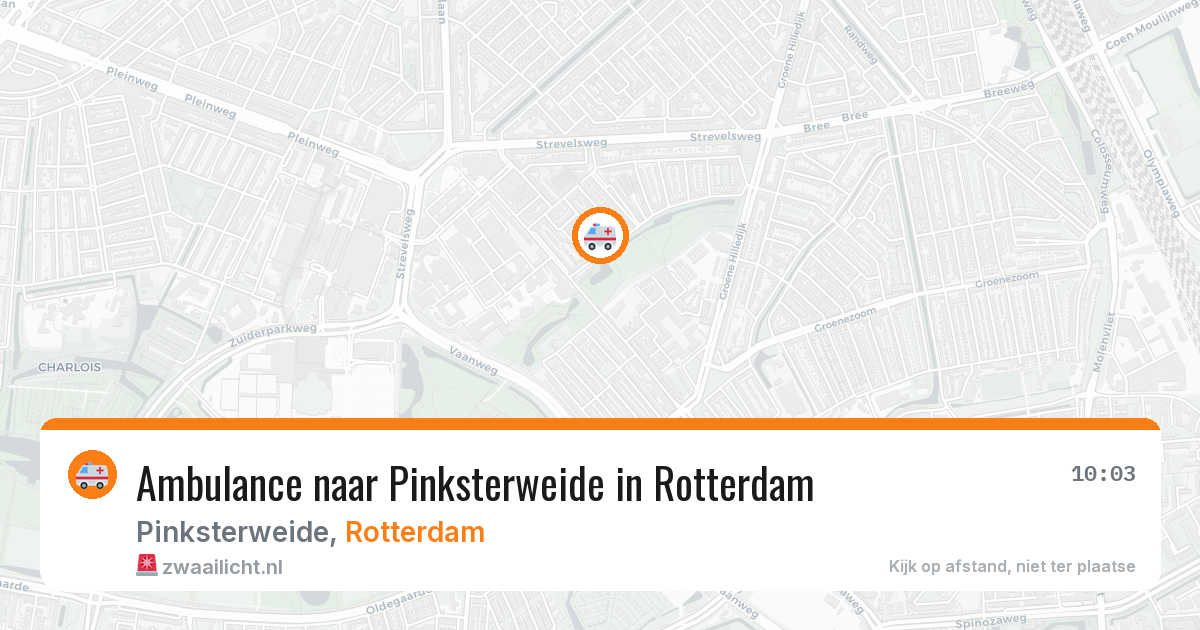 Ambulance naar Pinksterweide in Rotterdam — 1 aug 2026